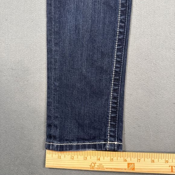 Miss Me women 29 SKINNY jeans Medium Wash PINK EMBELHISHMENTS THICK STITCH - Picture 7 of 10